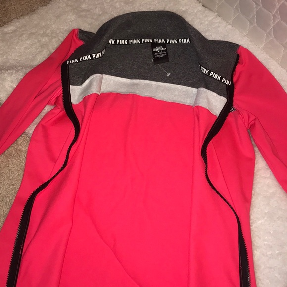 PINK VS ATHLETIC ZIP UP JACKET - Picture 3 of 4